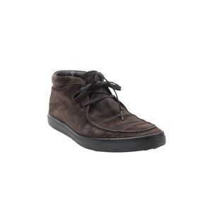 Tods Mens Suede Lace Up Chukka Boots Chocolate Size 8.5